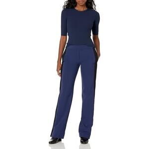 Theory Side-Snap Track Pants in Navy Blue Size Medium